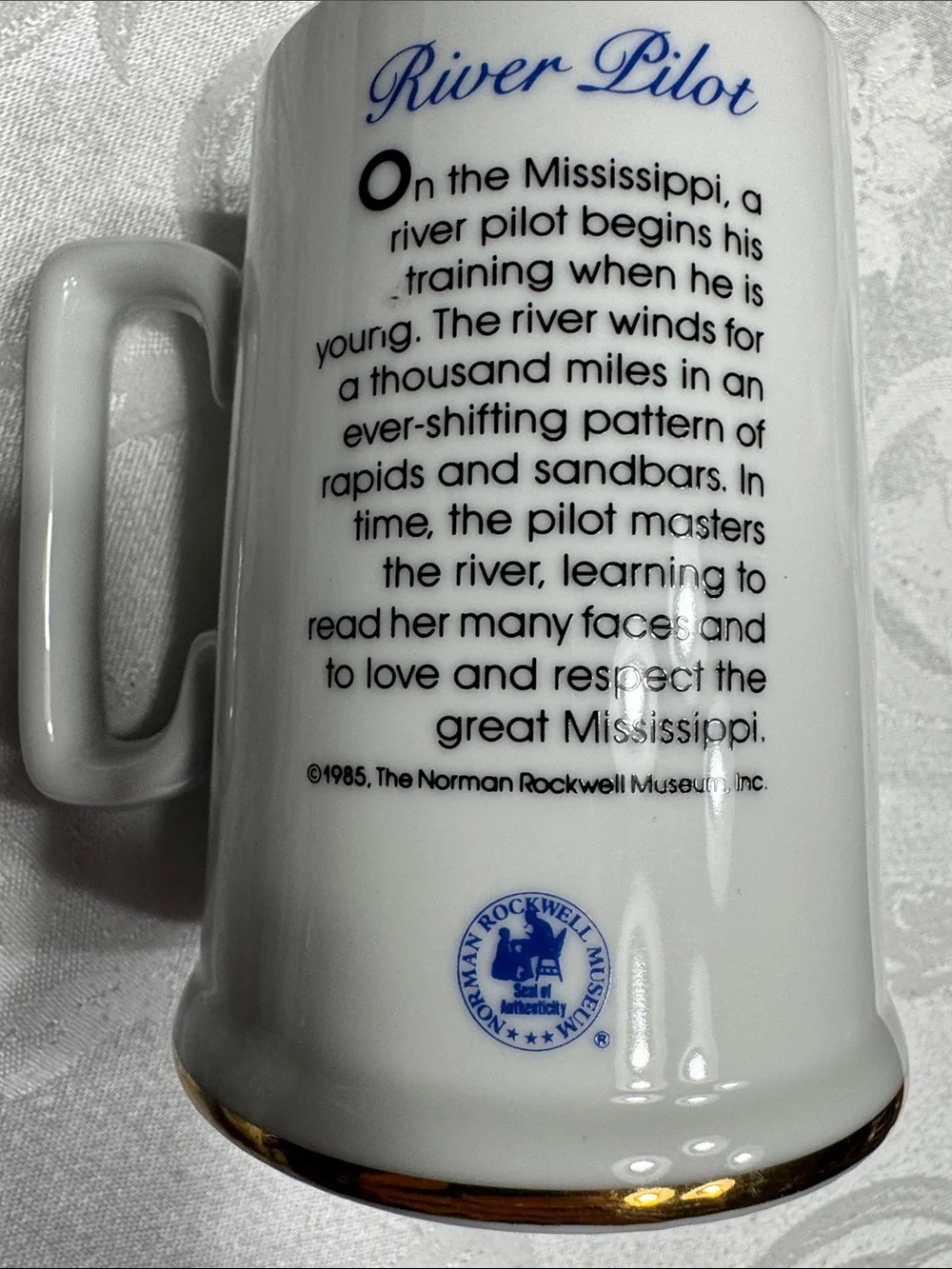 (4) Vtg. Norman Rockwell museum tankards/mugs featuring classic artwork.  12oz.
